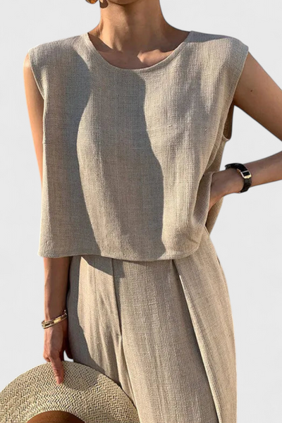 Lauren Conjunto de Dos Piezas de Pierna Ancha.