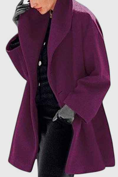 Abrigo Oversized de Mezcla de Lana Harper con Solapa Ancha.