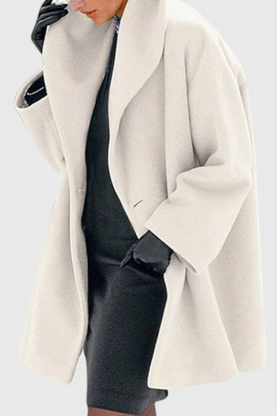 Abrigo Oversized de Mezcla de Lana Harper con Solapa Ancha.