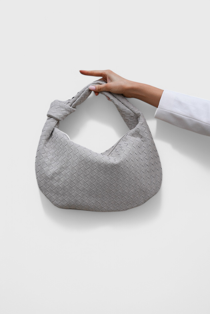 Sage Bolso de Hombro Mediano Tejido.
