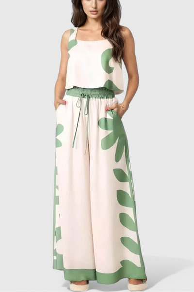 Serafina Conjunto Sin Mangas Floral Boho.