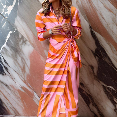 Amira - Robe à imprimé cache-cœur.