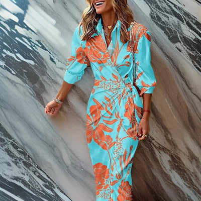 Amira - Robe à imprimé cache-cœur.