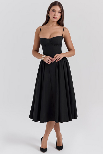 Felicity Sleeveless Corset Midi Dress