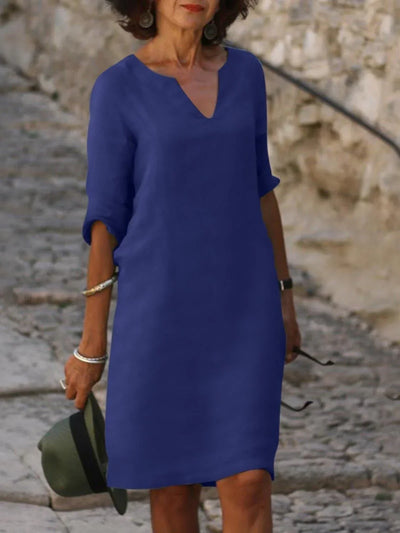 Saoirse™ - Vestido con cuello en V y control de abdomen.
