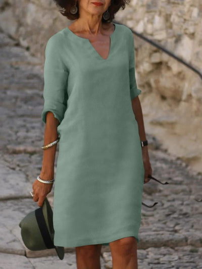 Saoirse™ - Vestido con cuello en V y control de abdomen.