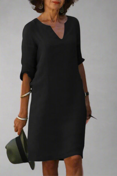 Saoirse™ - Vestido con cuello en V y control de abdomen.