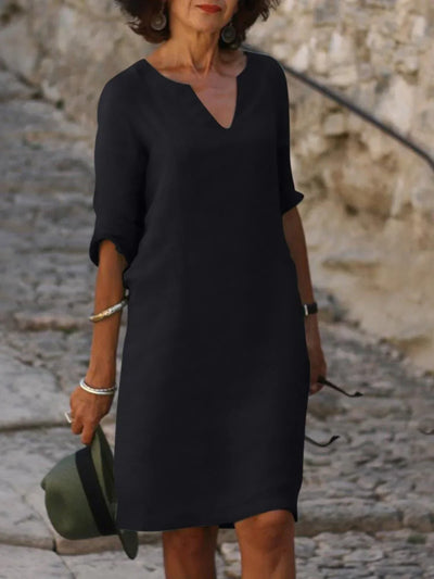 Saoirse™ - Vestido con cuello en V y control de abdomen.