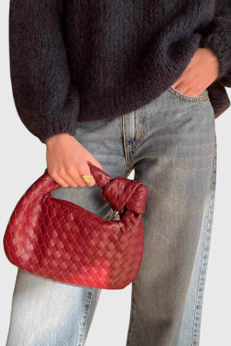 Sage Bolso Satchel Mini Woven.
