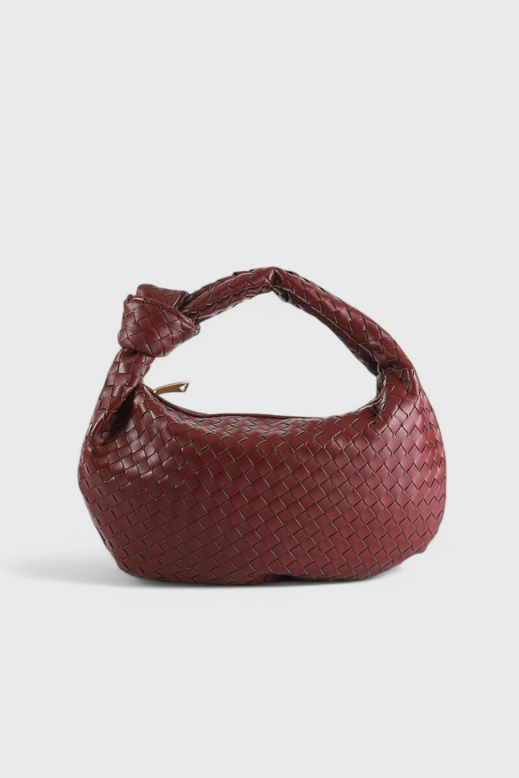 Sage Bolso de Hombro Mediano Tejido.