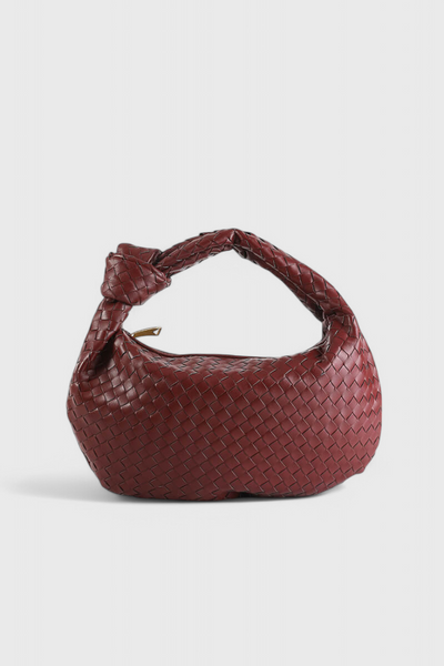 Sage Bolso de Hombro Mediano Tejido.