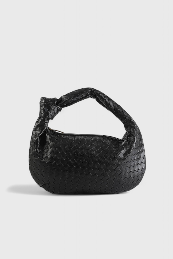 Sage Bolso de Hombro Mediano Tejido.