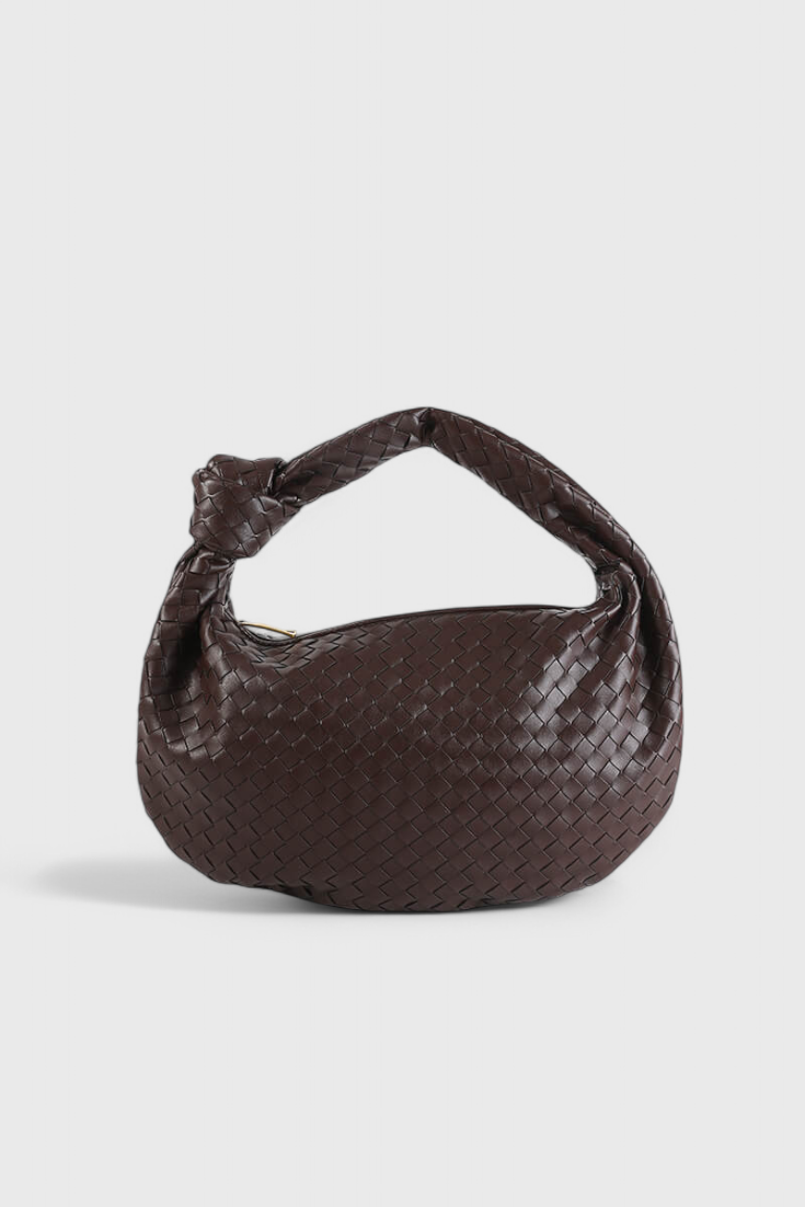 Sage Bolso de Hombro Mediano Tejido.