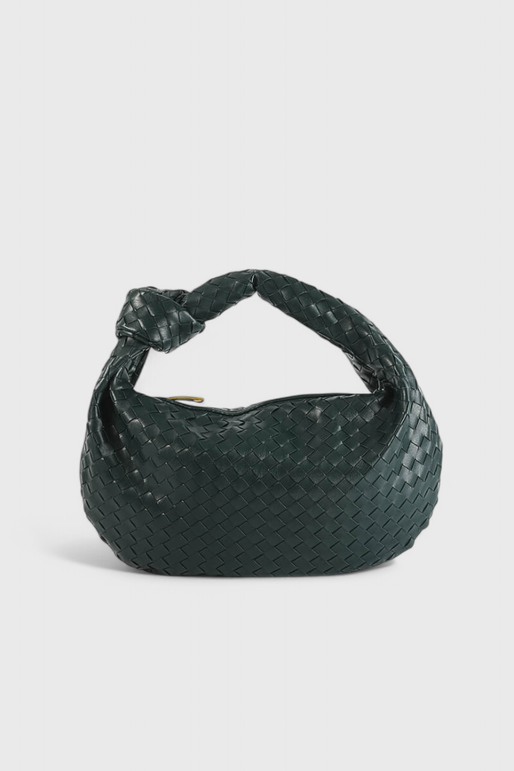 Sage Bolso de Hombro Mediano Tejido.