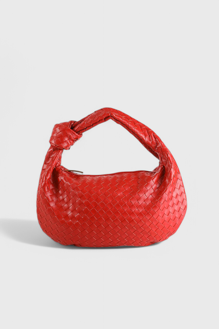 Sage Bolso de Hombro Mediano Tejido.