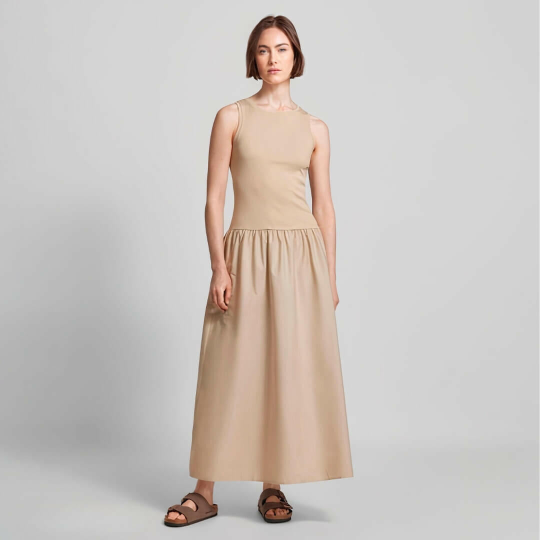 Vestido Midi Georgina Nude.