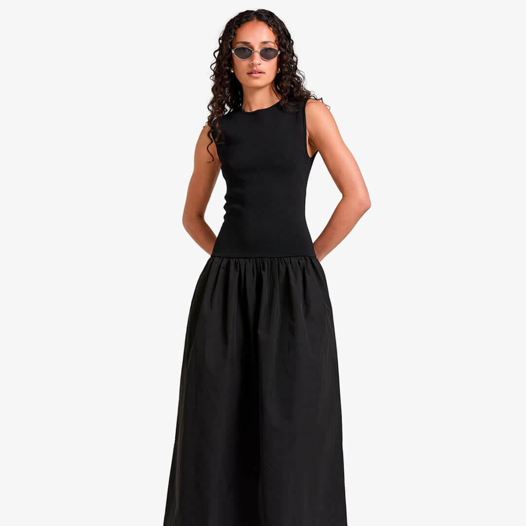 Vestido Midi Georgina Negro.