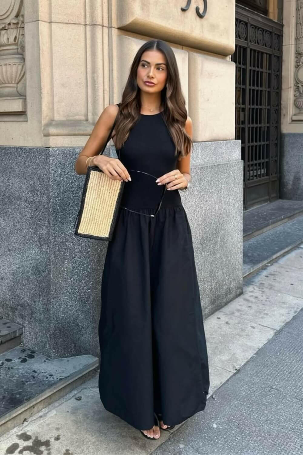 Vestido Midi Georgina Negro.
